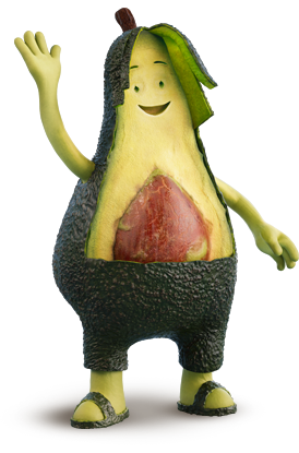 avocado character named Moe
