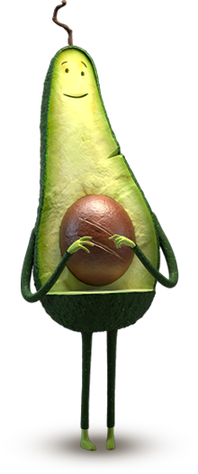 avocado character named Noah