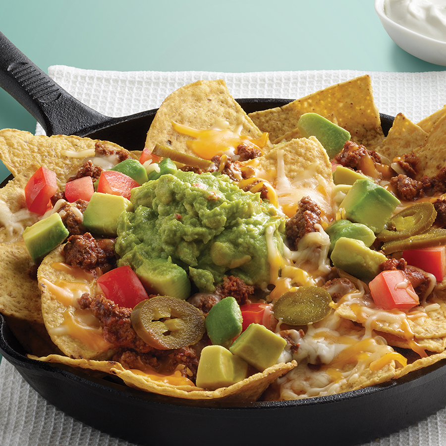 Baked Beefy Loaded Nachos