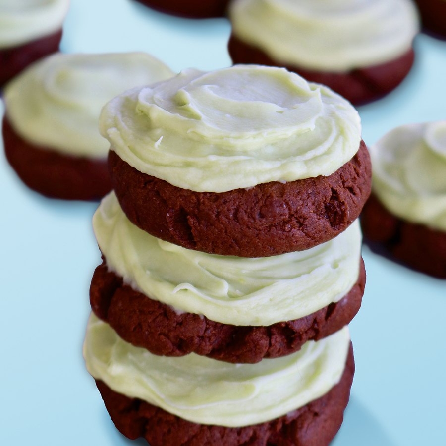 Chocolate Avocado Cookies with Avocado Buttercream Frosting