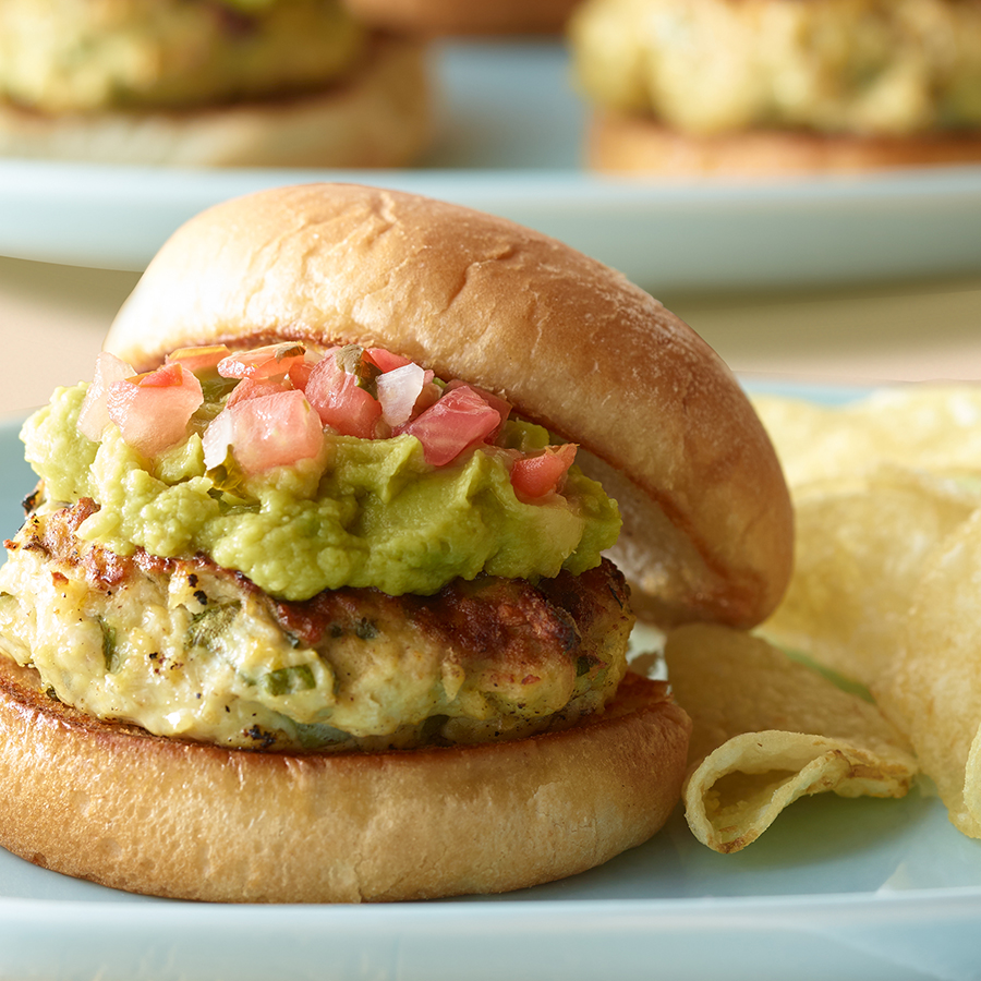 Grilled Guacamole Chicken Sliders