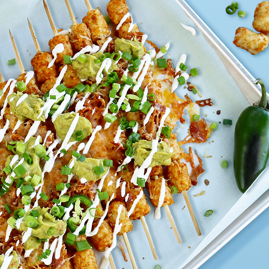 Loaded Tot Kabobs