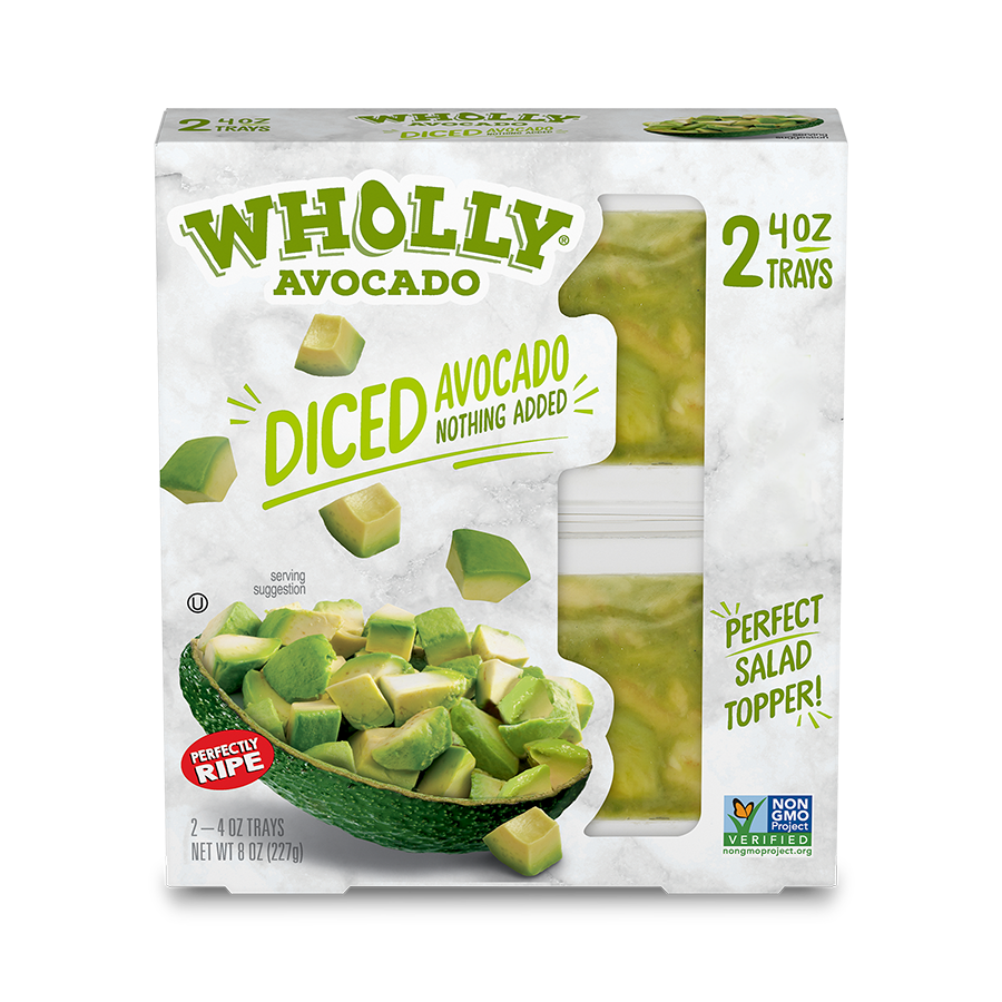wholly avocado diced box