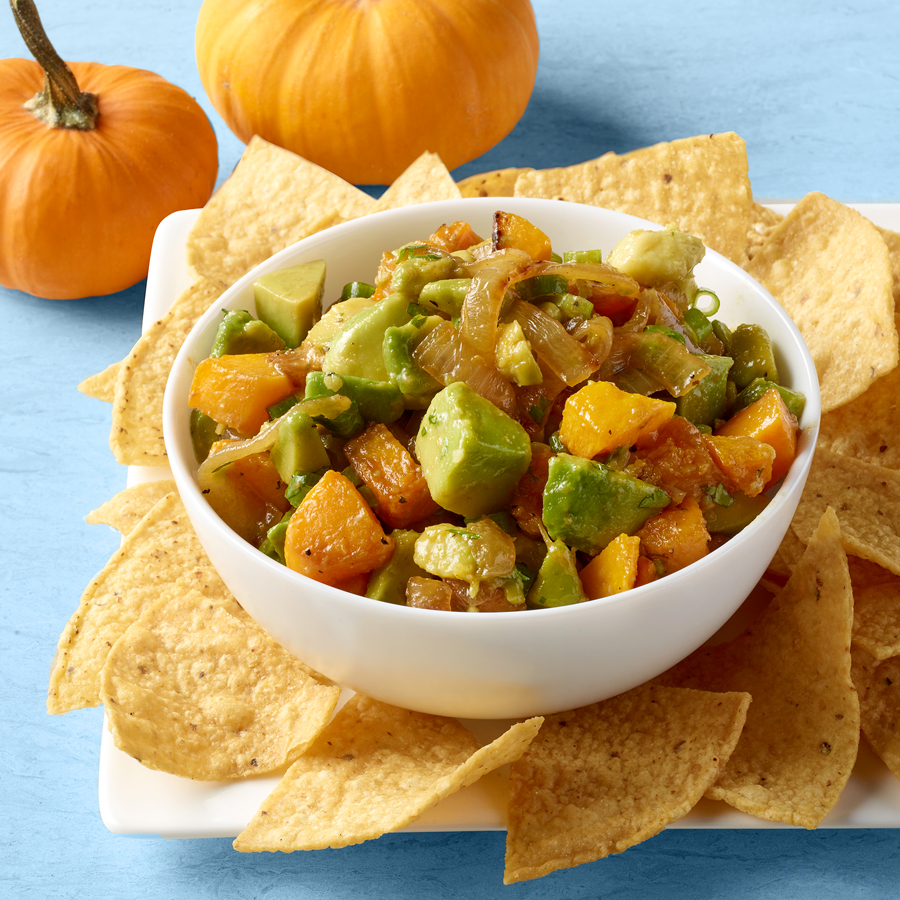 Roasted Pumpkin & Diced Avocado Dip