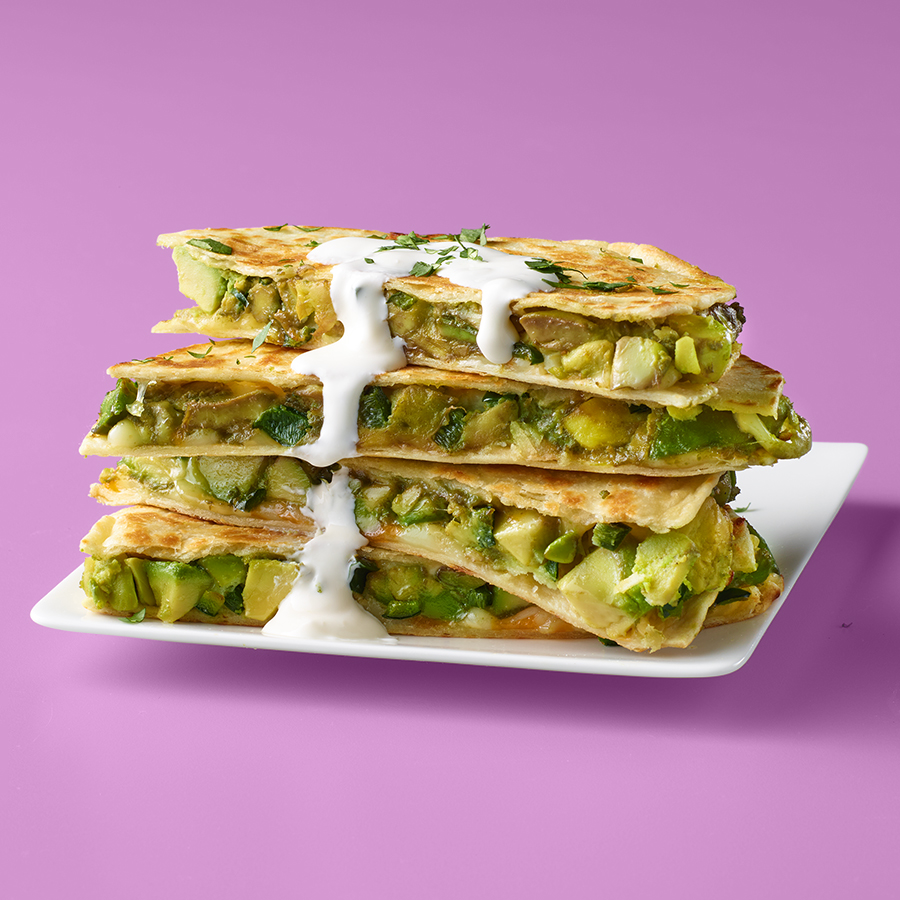 Roasted Poblano and Avocado Quesadillas