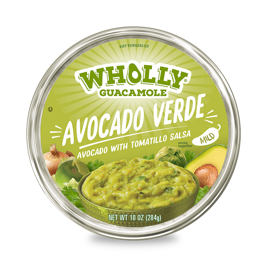 Wholly guacamole avocado verde avocado with tomatillo salsa mild dip.