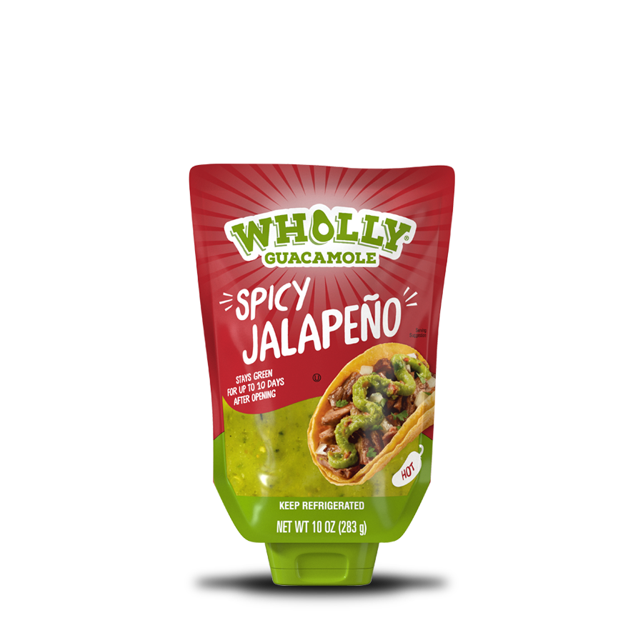 Pouch of Wholly Guacamole Squeeze Spicy Jalapeno